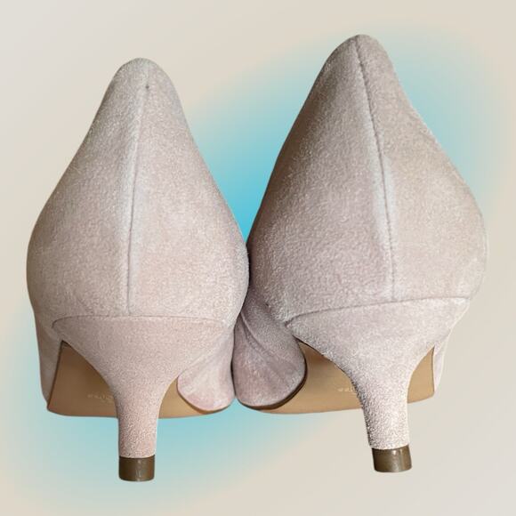 Sole Bliss Kelly Blush Pink Suede Low Heels Womens Sz 11 US 42 New NIB $315 - Picture 13 of 16